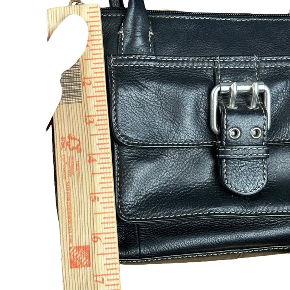 EUC Fossil Black Leather Shoulder Bag - Picture 6 of 16